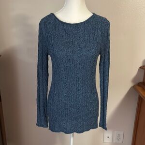 Lauren Jeans Company (Ralph Lauren)Blue Cable Knit Sweater